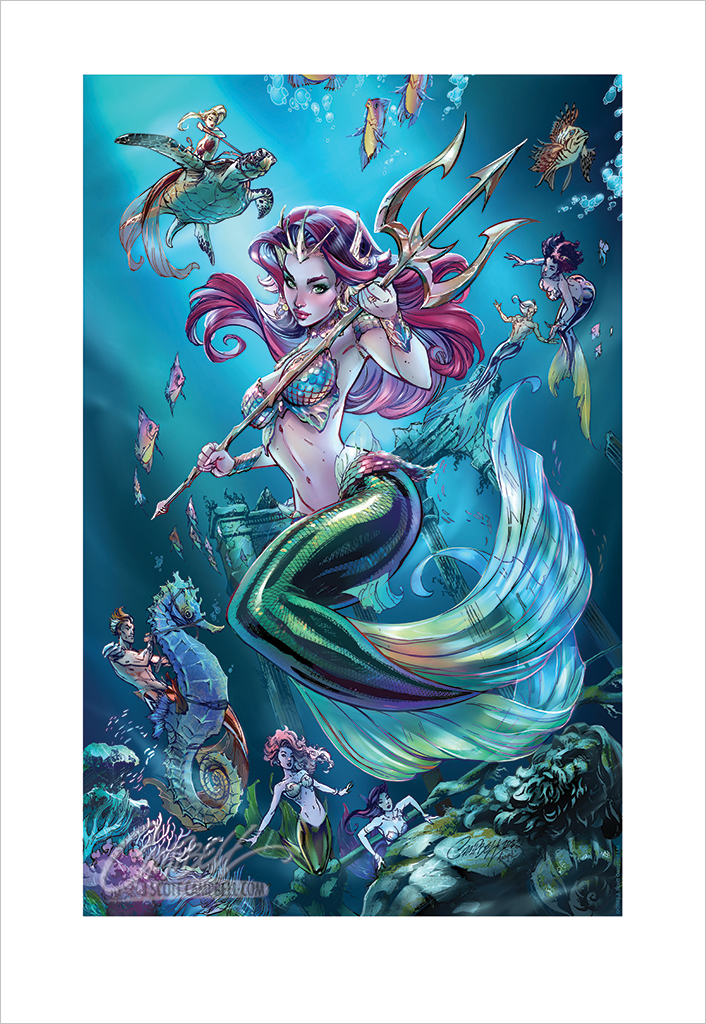 J. Scott Campbell FTF Mermaid 2024 Print 13x19