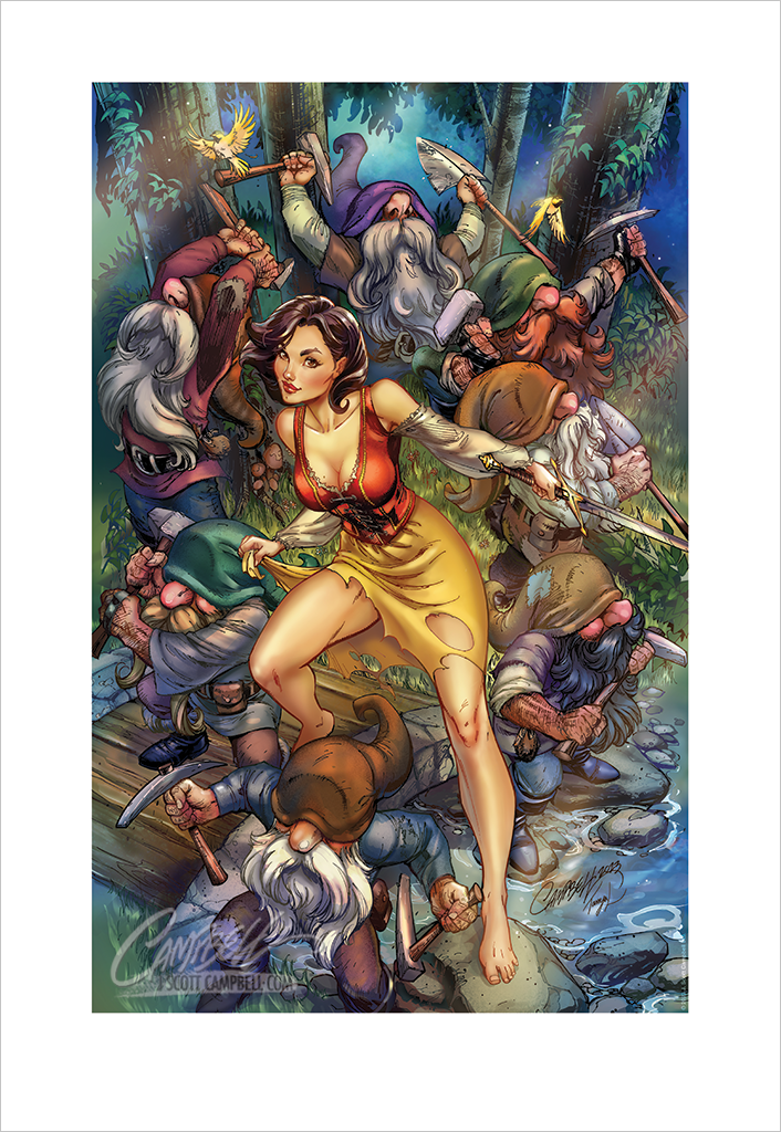 J. Scott Campbell FTF Snow White 2024 Print 13x19