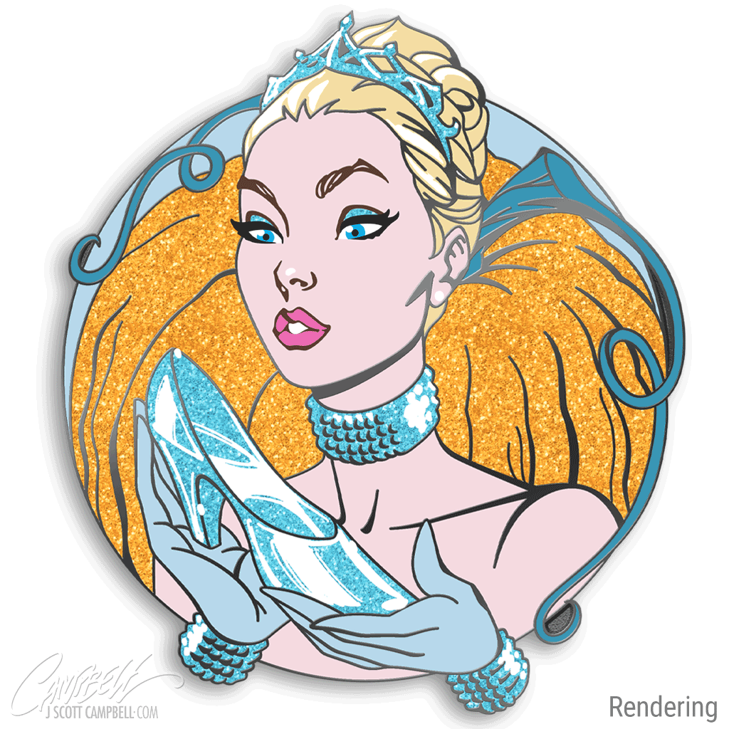 FTF Cinderella 2023 First Edition Pin J. Scott Campbell