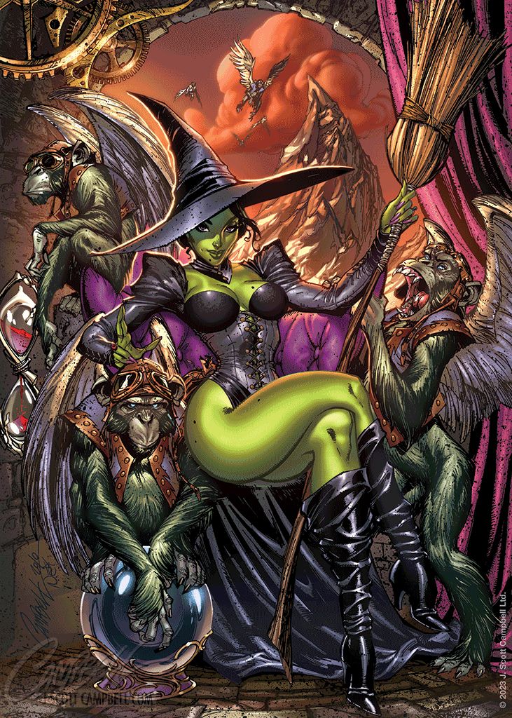 J. Scott Campbell FTF OZ Wicked Witch 2011 Mini Print (5x7)