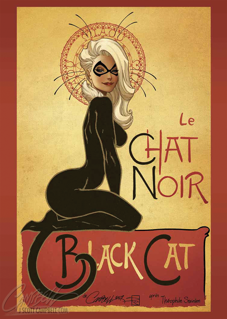 Black Cat #1 JSC EXCLUSIVE Cover D "Le Chat Noir" (2019) Mini Print (5x7)
