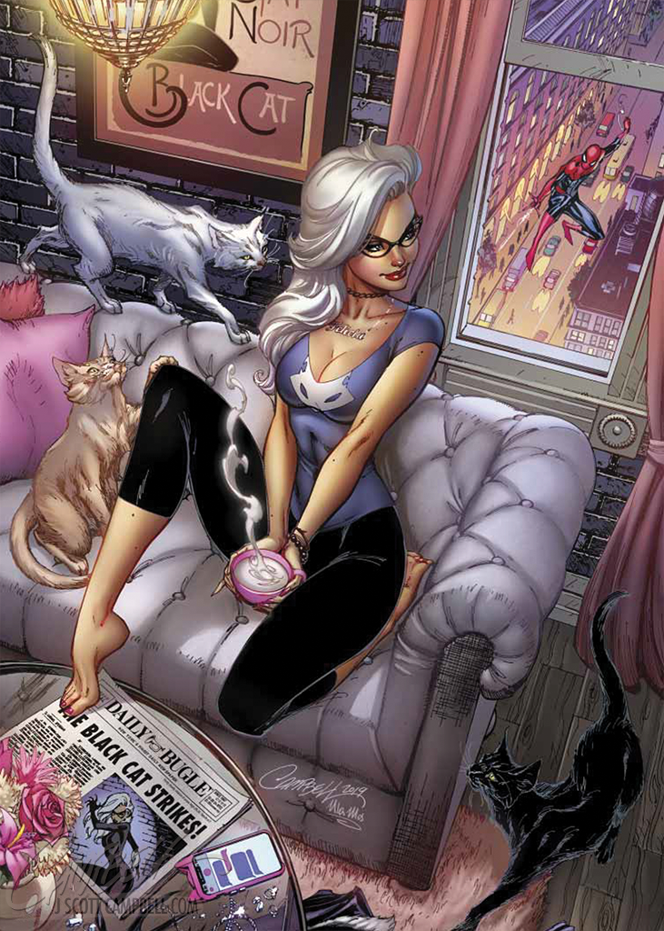 Black Cat #1 JSC EXCLUSIVE Cover G "Felicia's Loft" virgin (2019) Mini Print (5x7)