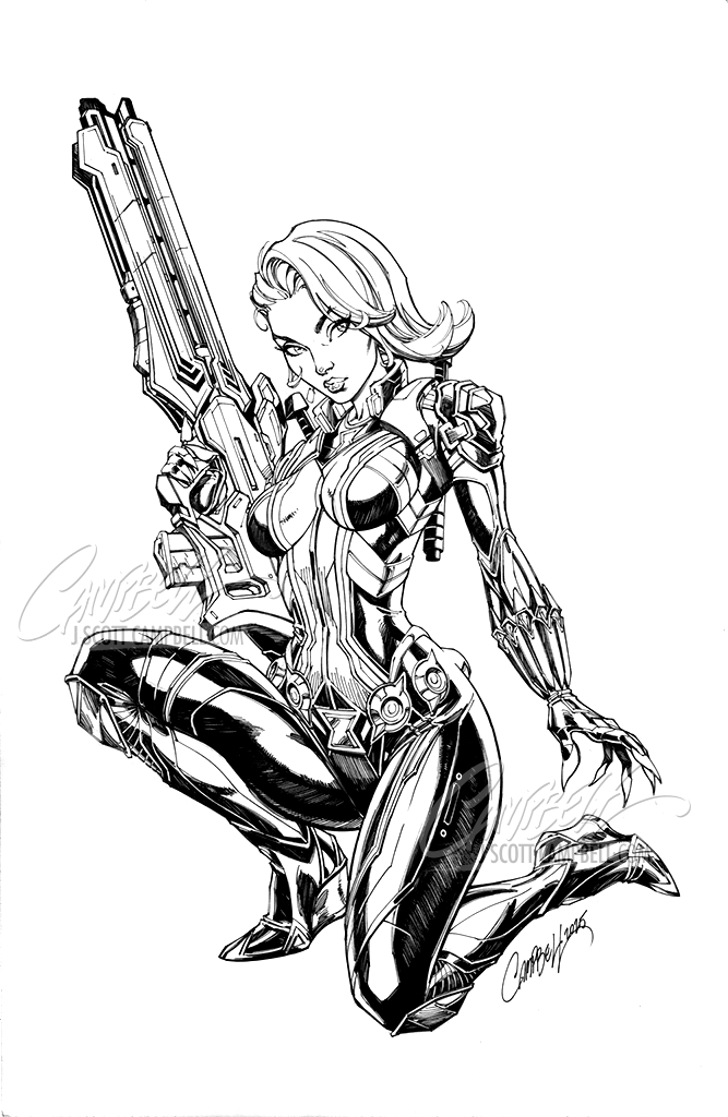 Original Art: Marvel Rivals: Ignite #1 JSC EXCLUSIVE Cover B "Black Widow" (2025)
