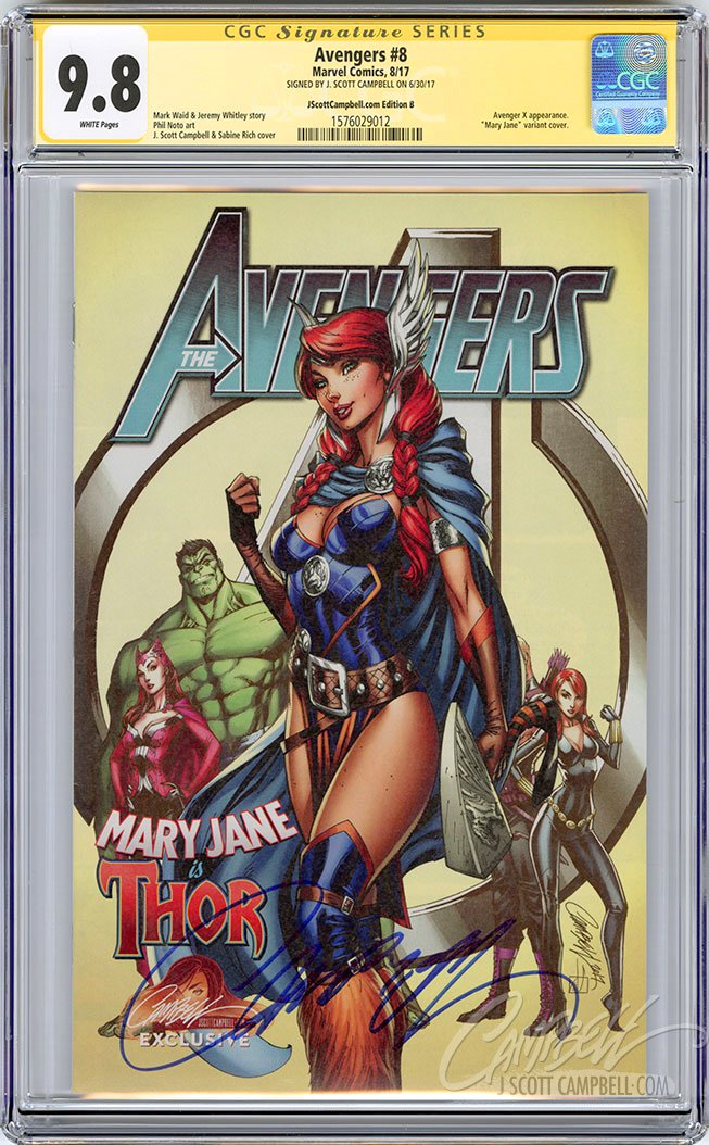 CGC 9.8 SS Avengers #8 cover B JSC