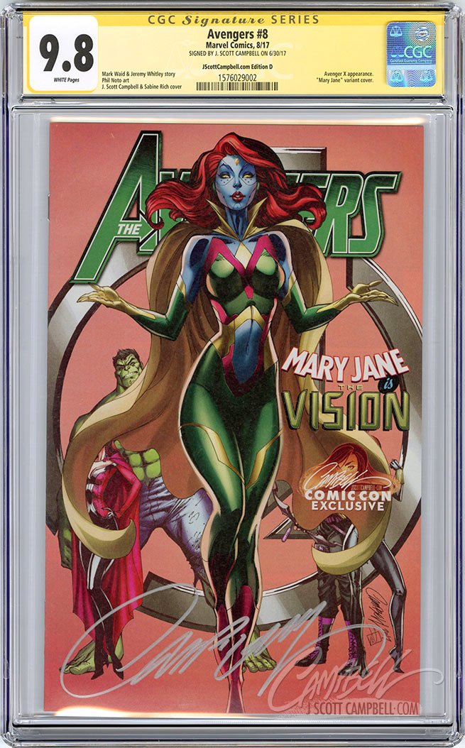 CGC 9.8 SS Avengers #8 cover D JSC