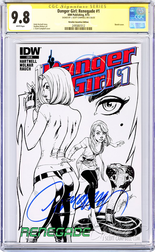 CGC 9.8 SS Danger Girl: Renegade #1 RIA JSC INCENTIVE