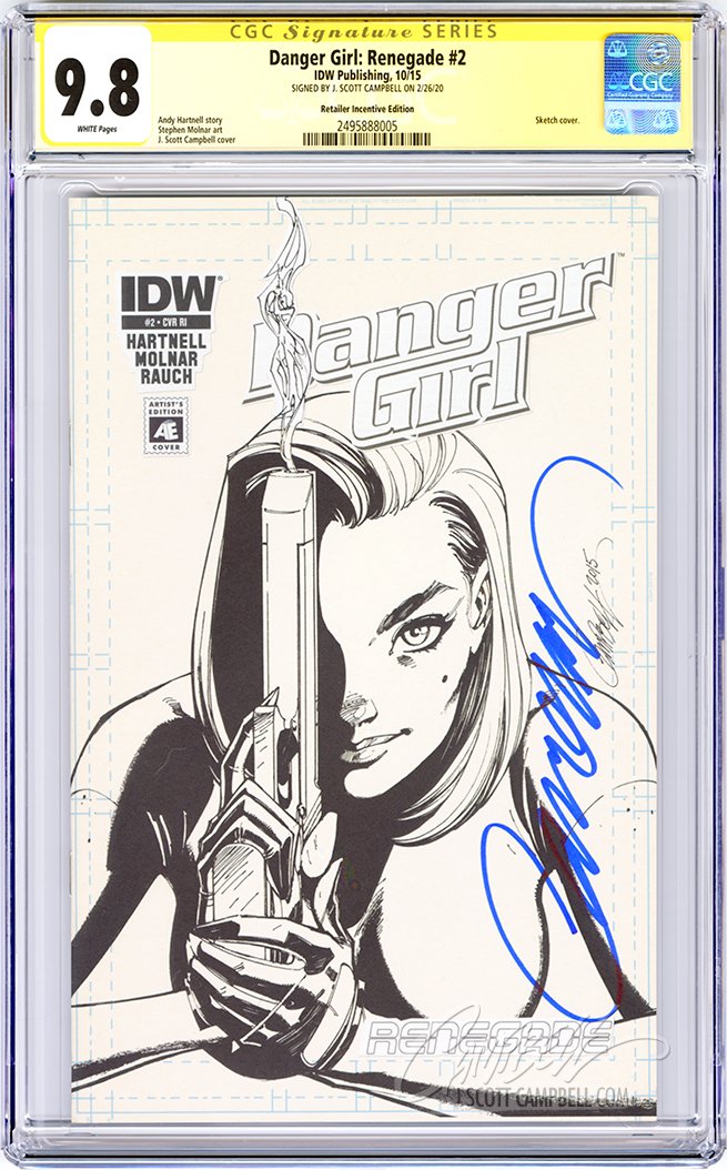 CGC 9.8 SS Danger Girl: Renegade #2 RIA JSC INCENTIVE