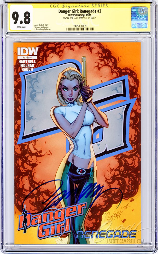 CGC 9.8 SS Danger Girl: Renegade #3 A 'retail'