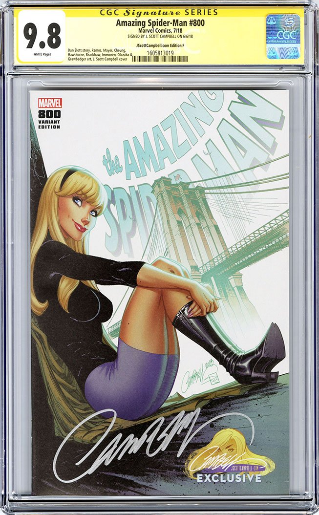 CGC 9.8 SS Amazing-Spider Man #800 'trade dress' cover F J. Scott Campbell
