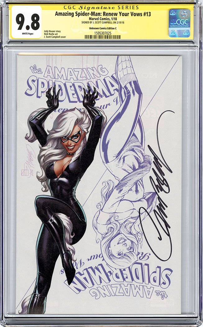 CGC 9.8 SS Amazing Spider Man Renew Your Vows 13 cover C J. Scott Campbell