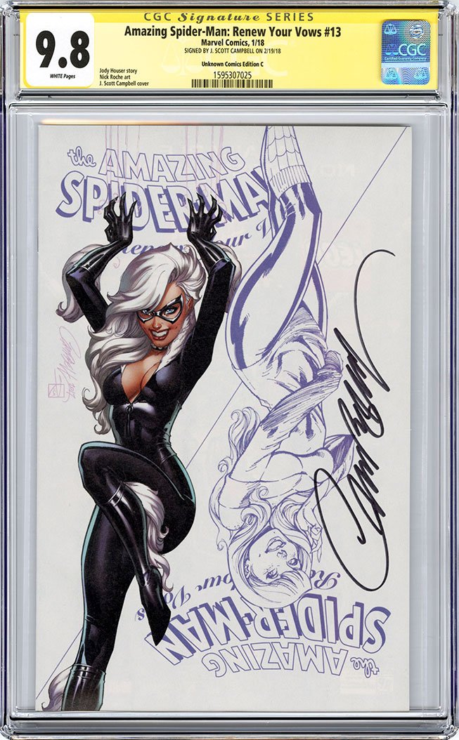 CGC 9.8 SS Amazing Spider-Man: Renew Your Vows #13 cover C J. Scott Campbell