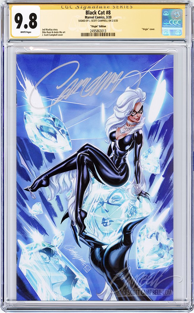 (ARCHIVED) (SOLD OUT) CGC 9.8 SS Black Cat #8 JSC Virgin EXCLUSIVE