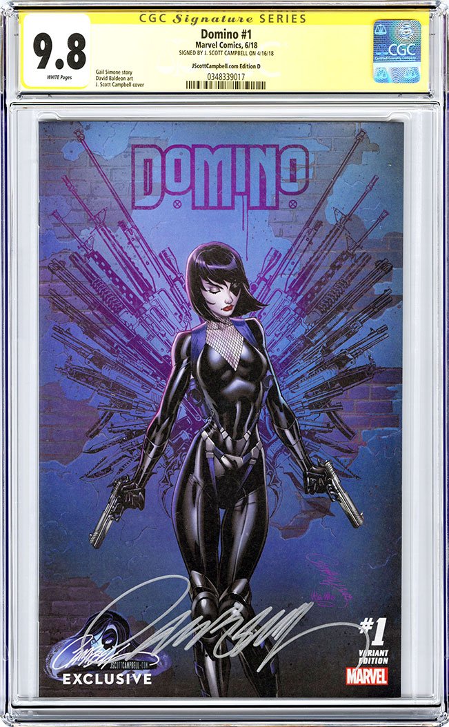 CGC 9.8 SS Domino #1 cover D J. Scott Campbell