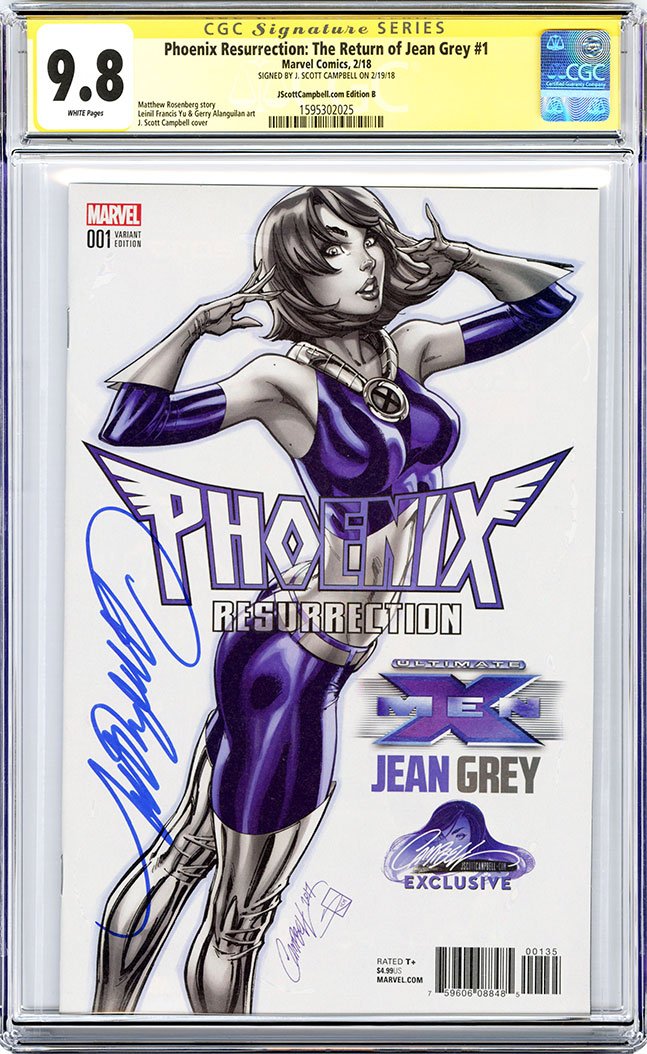 CGC 9.8 SS Phoenix Resurrection: The Return of Jean Grey #1 cover B J. Scott Campbell