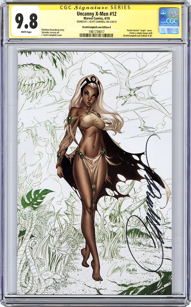 CGC 9.8 SS Uncanny X-Men #12 cover G J. Scott Campbell