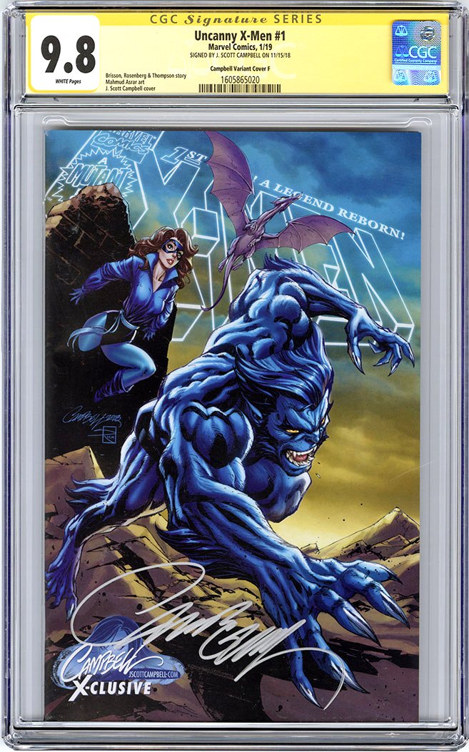 (ARCHIVED) (SOLD OUT) CGC 9.8 SS Uncanny X-Men #1 cover F J. Scott Campbell