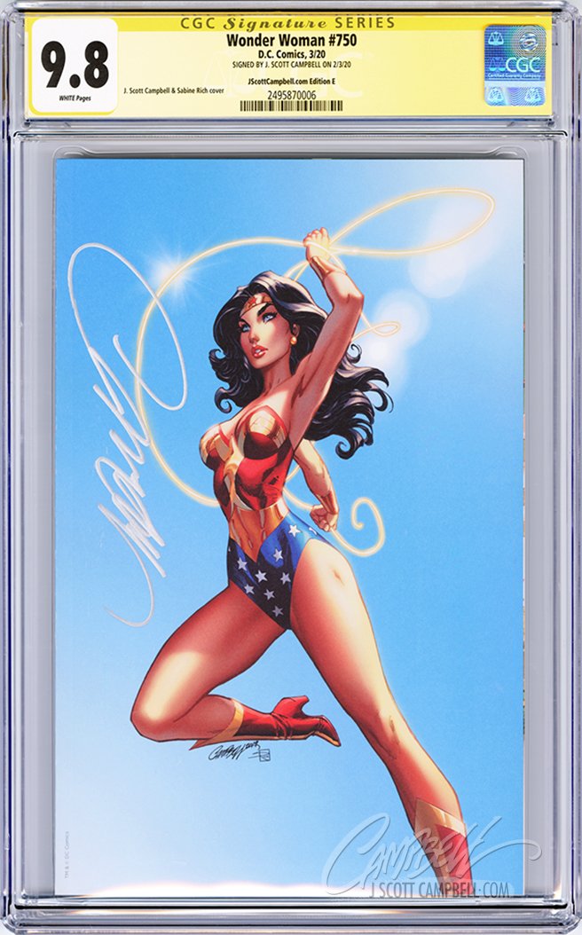 CGC 9.8 SS Wonder Woman #750 cover E JSC