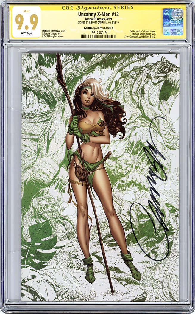 CGC **9.9** SS Uncanny X-Men #12 cover F J. Scott Campbell
