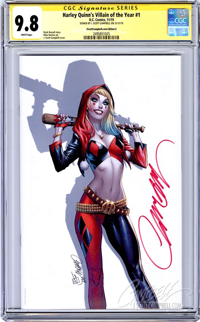 CGC 9.8 SS Harley Quinn's VOTY #1 cover E JSC – J. Scott Campbell ...