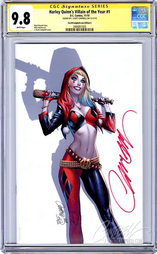 CGC 9.8 SS Harley Quinn's VOTY #1 cover E JSC