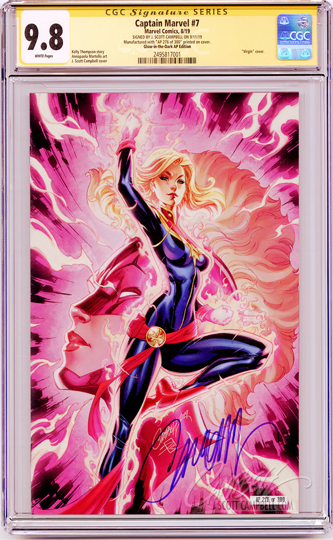 CGC 9.8 SS Captain Marvel #7 JSC AP EXCLUSIVE (1 to 300) glow-in-the-dark