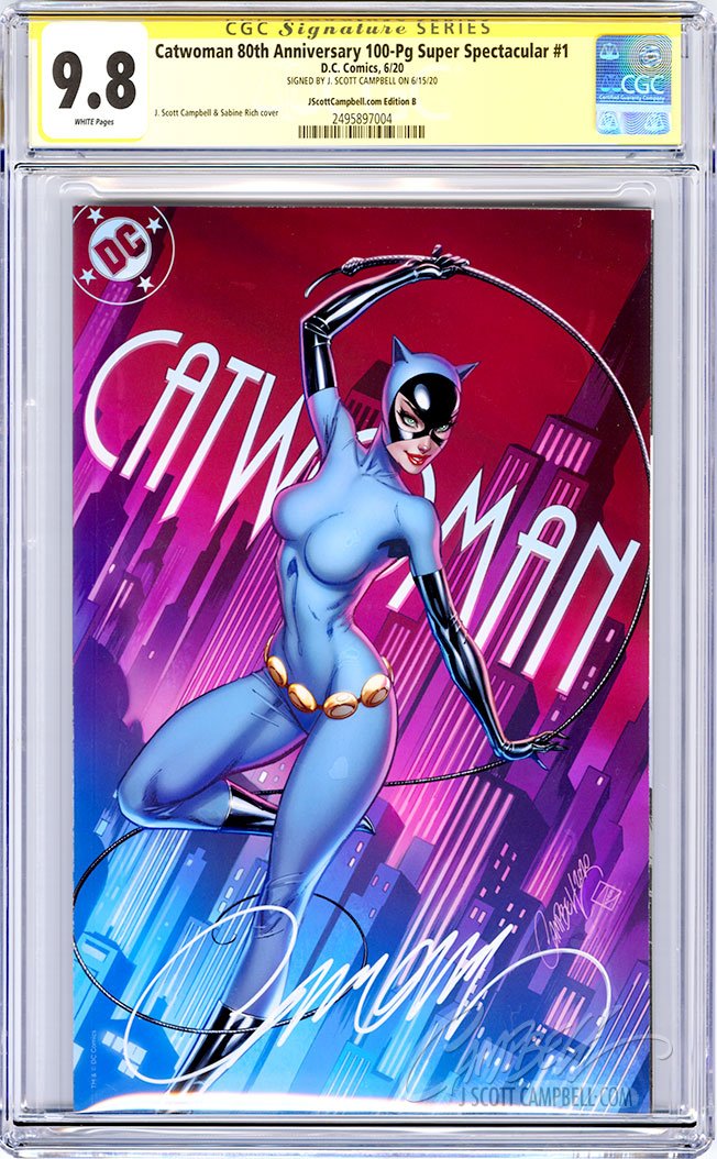 CGC 9.8 SS Catwoman 80th JSC cover B "Animated"