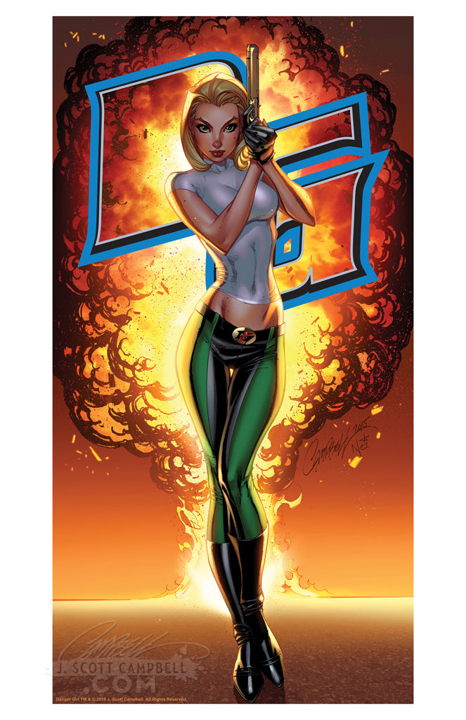 Danger Girl "Abbey Explosion" 2015 Print (11x17)