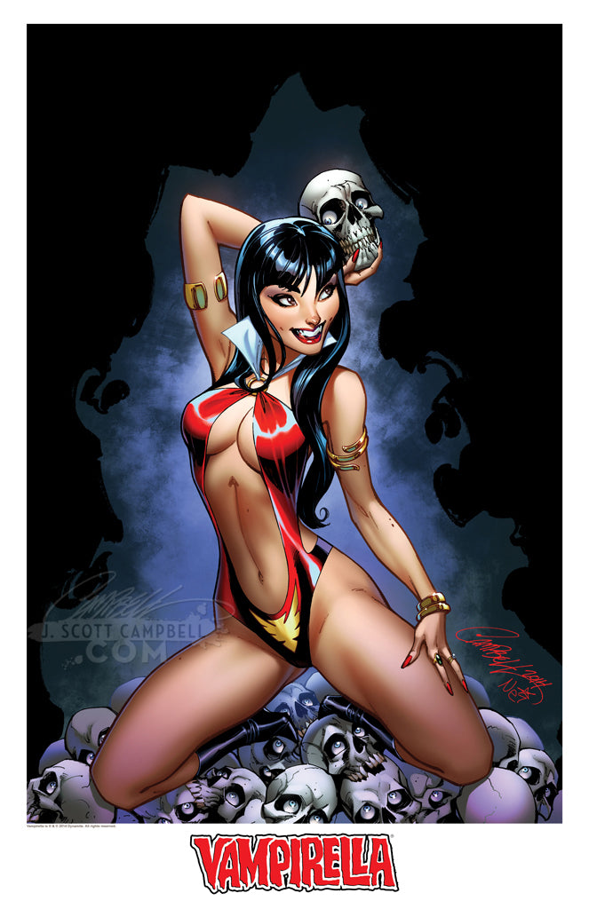 Dynamite Vampirella "Skulls" 2014 Print (11x17)