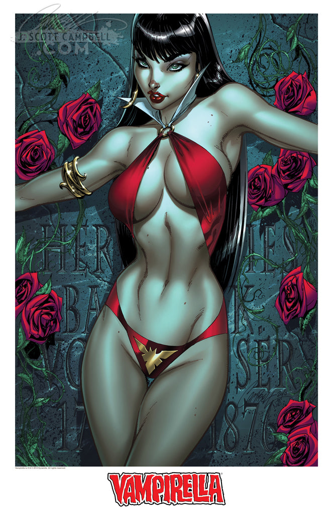 Dynamite Vampirella "Tombstone" 2010 Print (11x17)