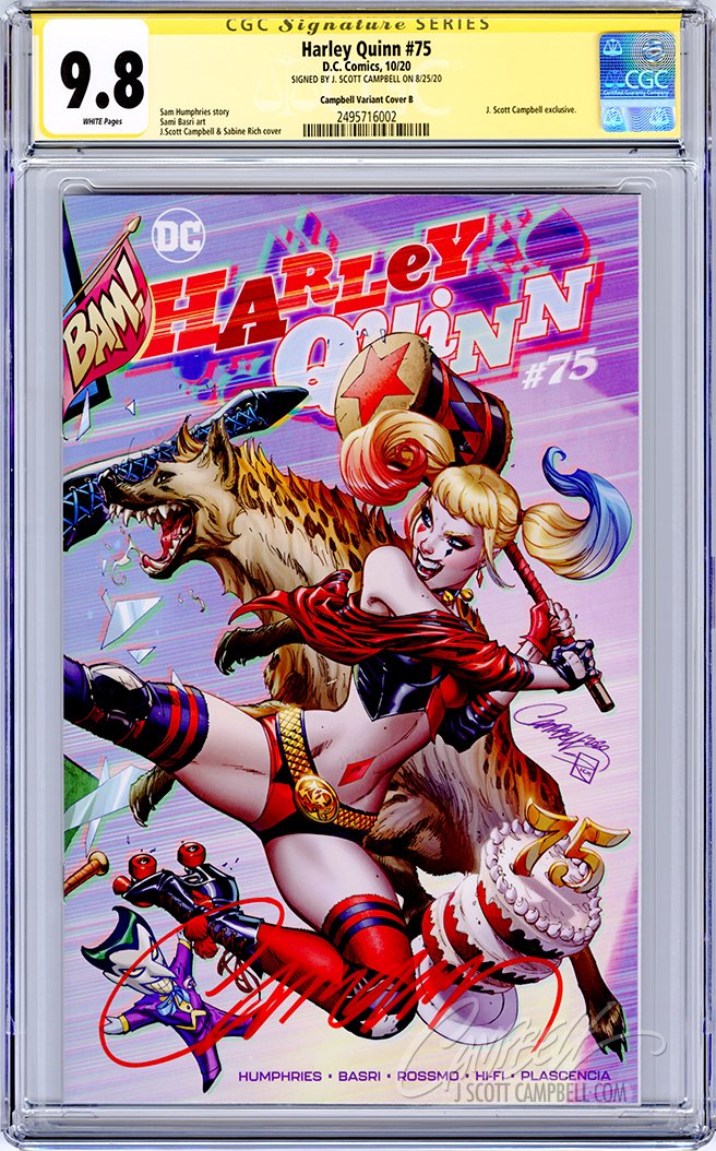CGC 9.8 SS Harley Quinn #75 JSC cover B 