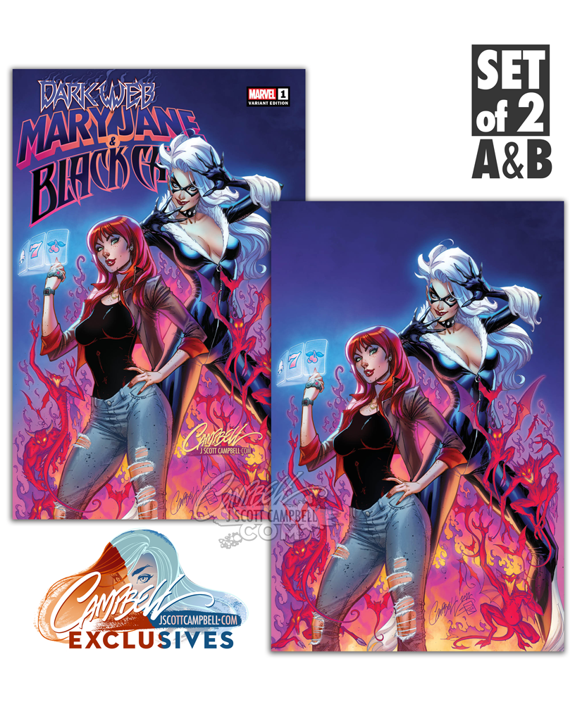 Mary Jane and Black Cat #1 "Dark Web" JSC Artist EXCLUSIVE