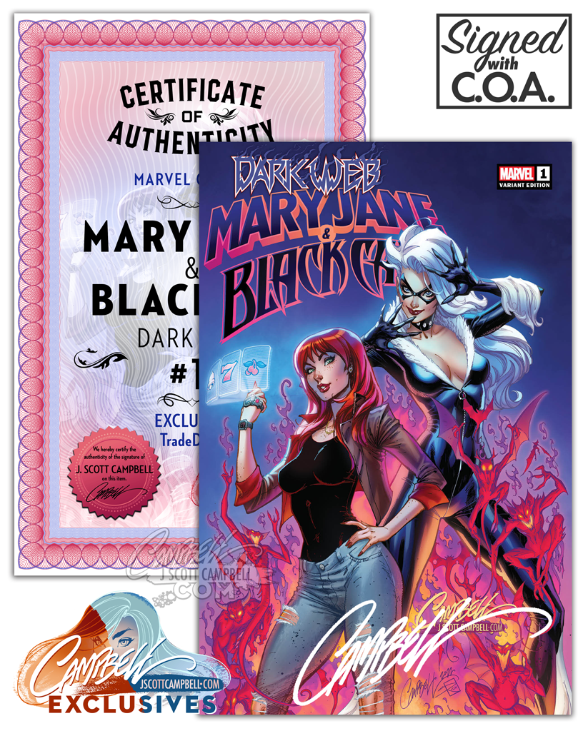 Mary Jane and Black Cat #1 "Dark Web" JSC Artist EXCLUSIVE