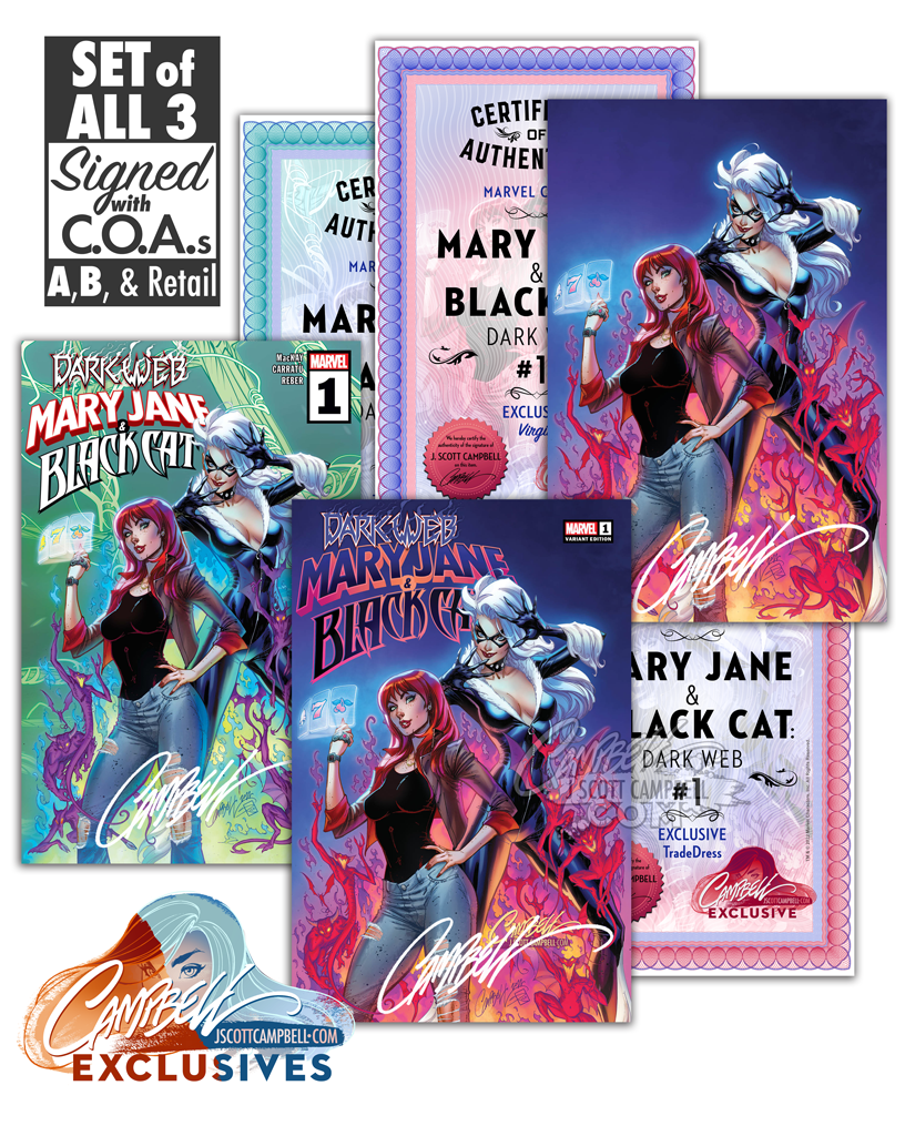 Mary Jane and Black Cat #1 "Dark Web" JSC Artist EXCLUSIVE