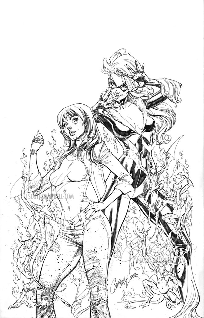 Original Art: Mary Jane and Black Cat #1 "Dark Web"