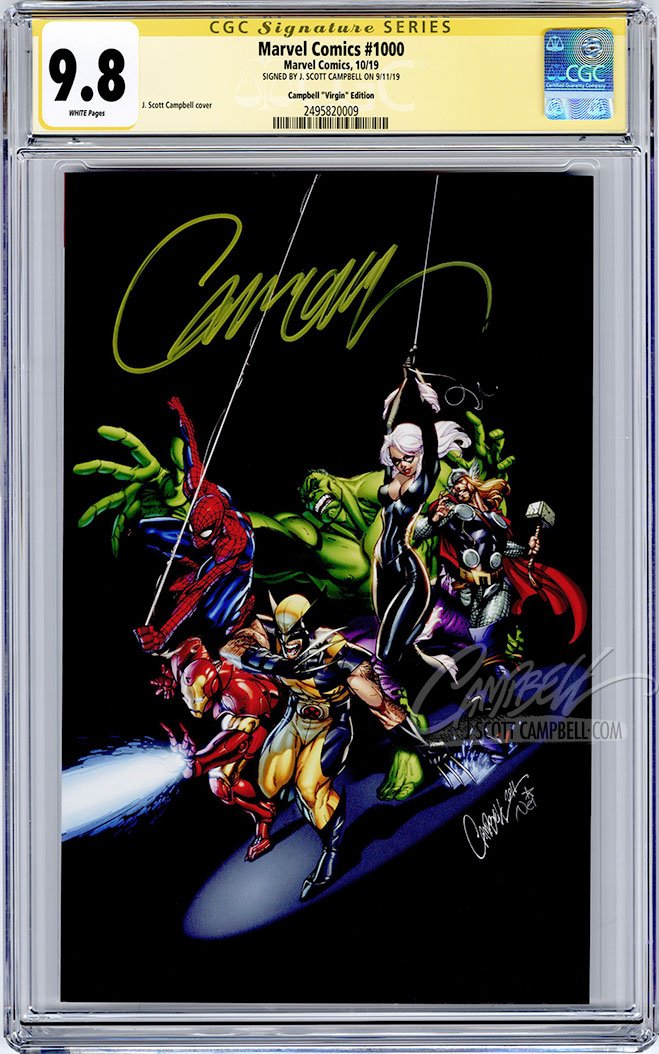 CGC 9.8 SS Marvel Comics #1000 INCENTIVE 1:200 JSC