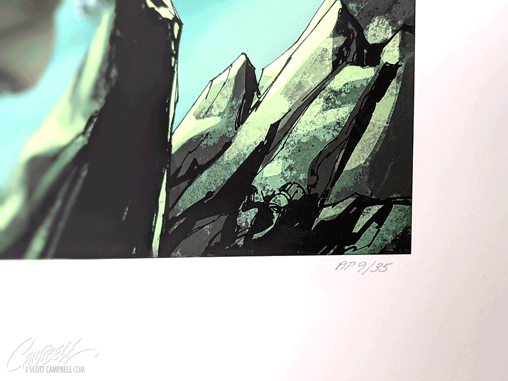 Uncanny X-Men: Rogue and Gambit SIDESHOW Fine Art Giclée AP Print (18 x 24)