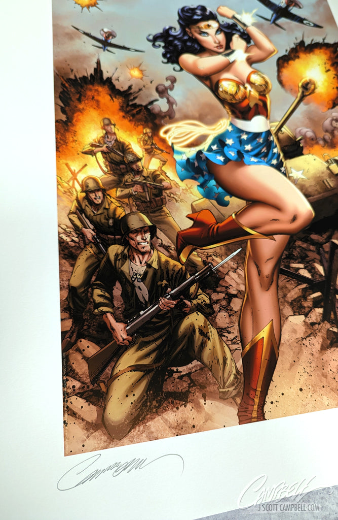 Wonder Woman #750: WWII SIDESHOW Fine Art Giclée AP Print (18 x 24)