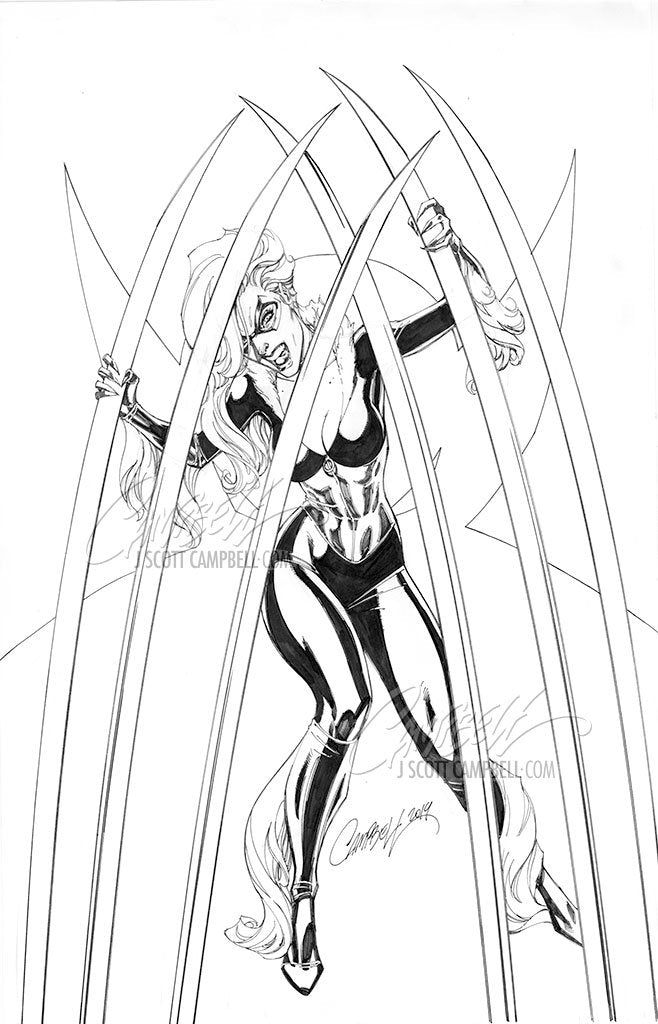 Original Art: Black Cat #9 Retail Cover