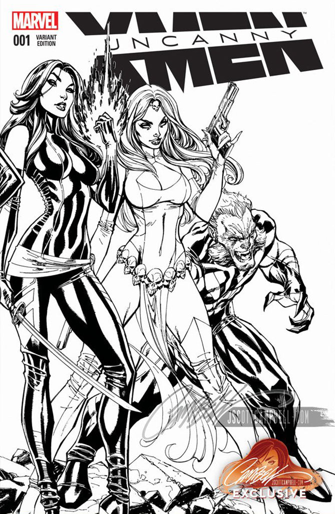 J. Scott Campbell Uncanny X-Men #1 JSC EXCLUSIVE Cover C (2016