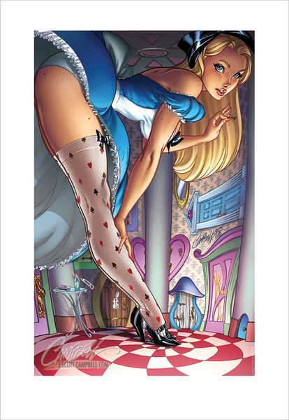 J. Scott Campbell FTF Alice in Wonderland 2014 Print 13x19
