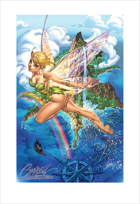 J. Scott Campbell FTF Tinkerbell 2011 Print 13x19