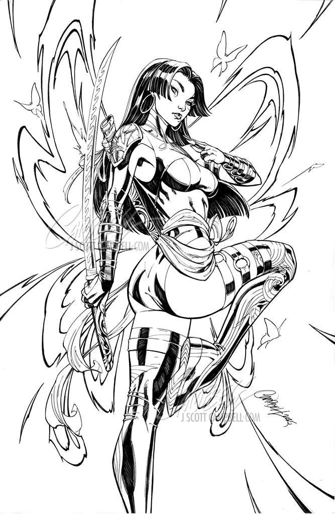 SOLD - Original Art: Marvel Rivals #1 JSC EXCLUSIVE Cover A "Psylocke" (2025)