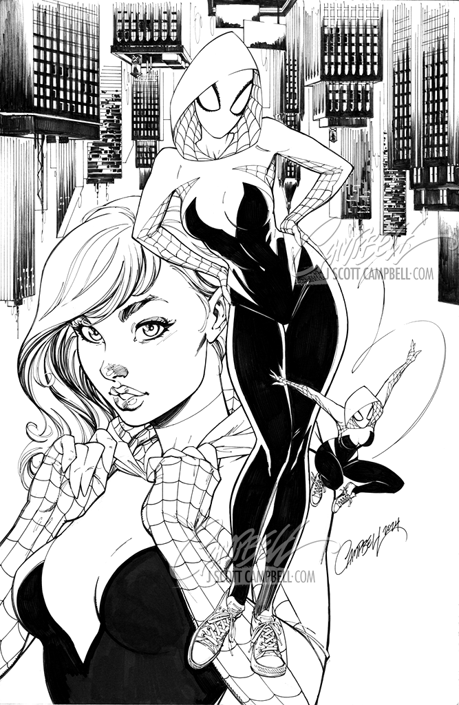Original Art: Spider-Gwen: The Ghost Spider #1 JSC EXCLUSIVE cover A (2024)