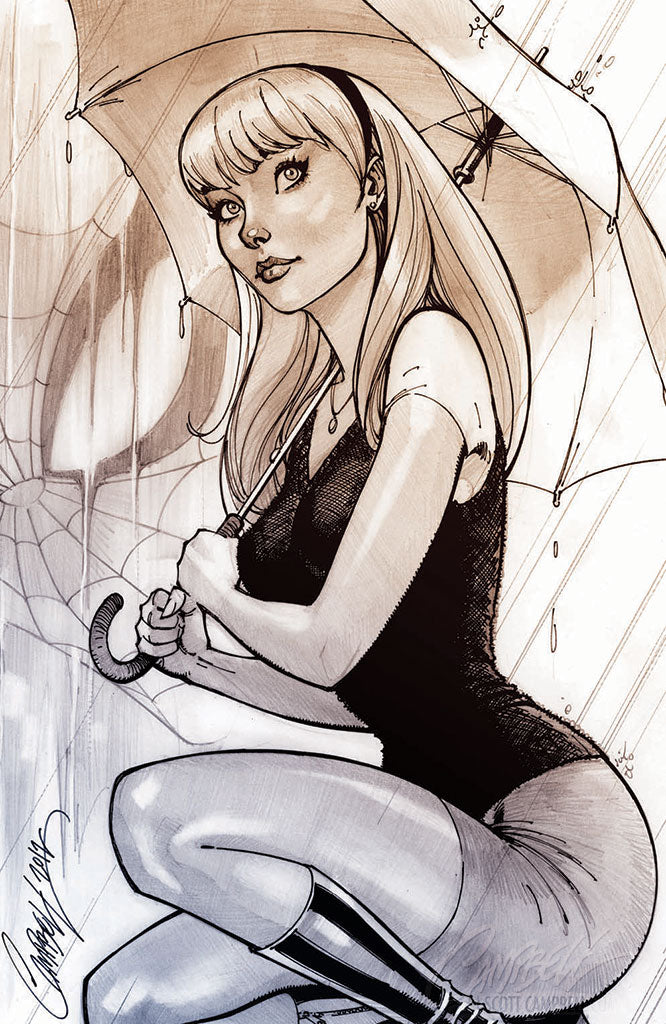 Amazing Spider-Man #14 JSC EXCLUSIVE Cover L "Gwen, kneeling, sketch"