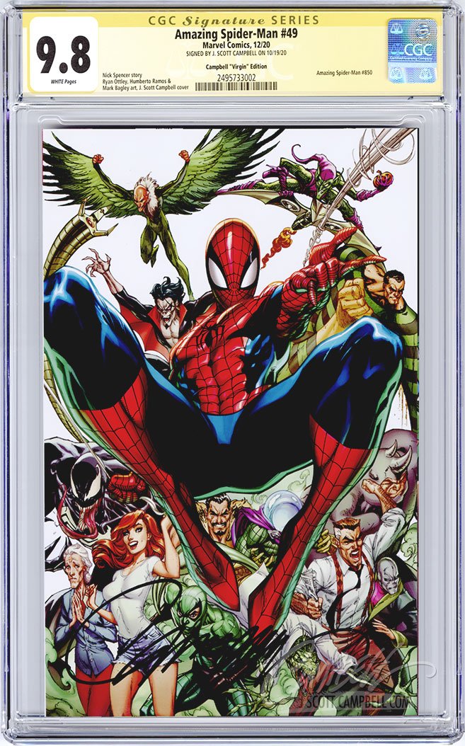 CGC 9.8 SS Amazing Spider-Man #49 / #850 JSC INCENTIVE 1:500