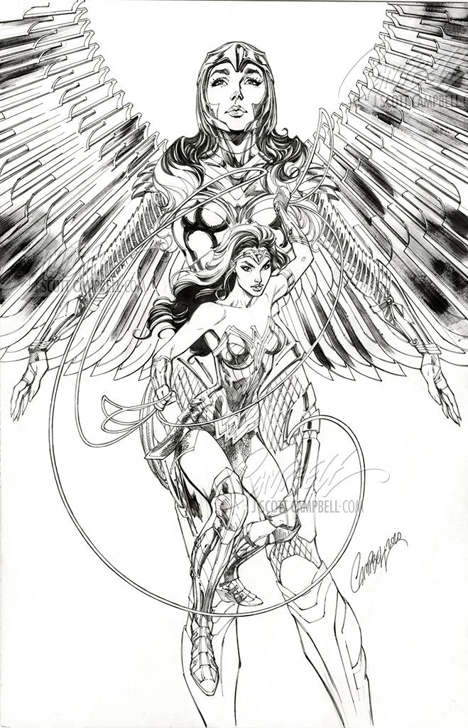 Original Art: Batman #104 'Wonder Woman 1984' JSC
