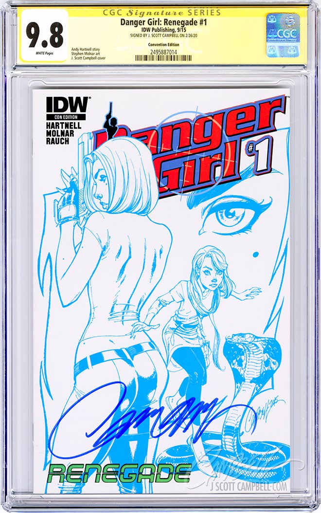 CGC 9.8 SS Danger Girl: Renegade #1 CONVENTION EXCLUSIVE
