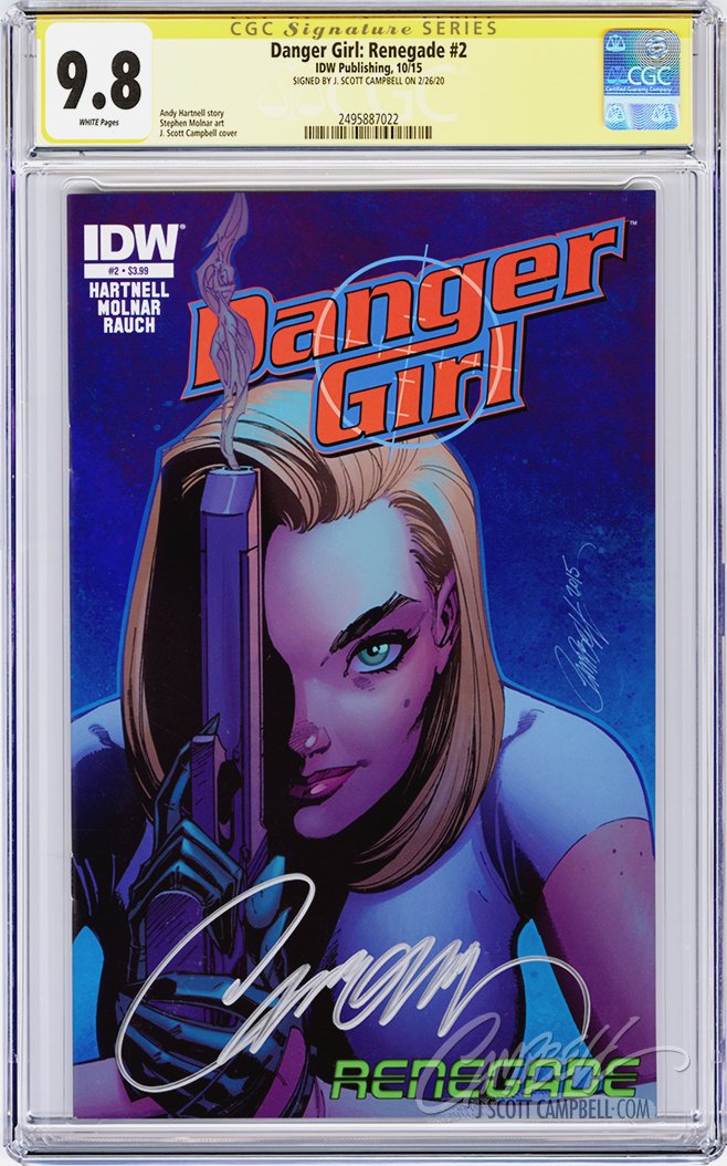 CGC 9.8 SS Danger Girl: Renegade #2 A 'retail'