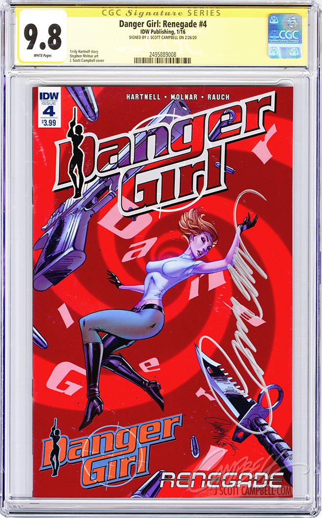 CGC 9.8 SS Danger Girl: Renegade #4 A 'retail'