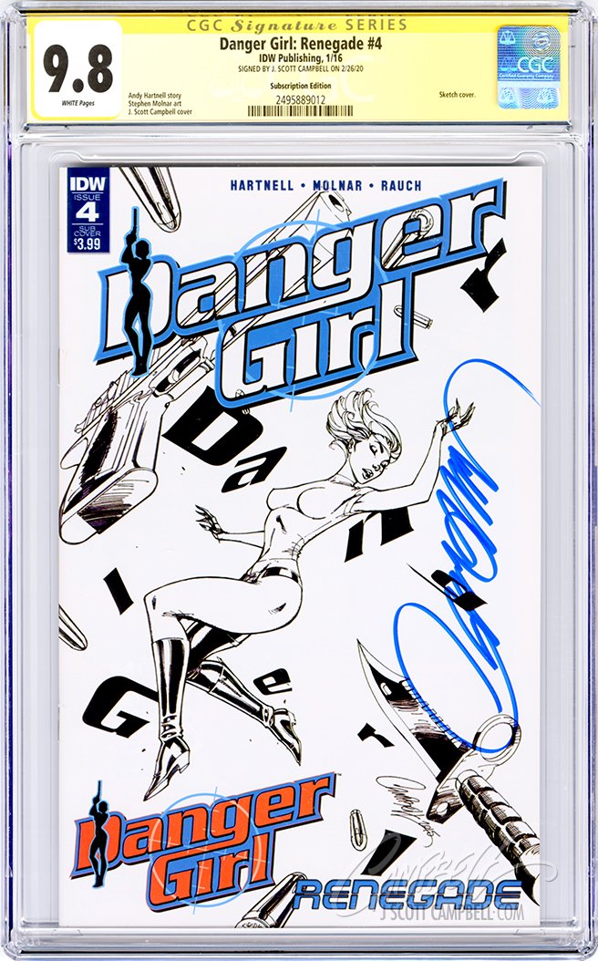 CGC 9.8 SS Danger Girl: Renegade #4 JSC SUBSCRIPTION variant